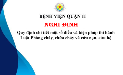 Nghị định Quy định chi tiết một số điều và biện pháp thi hành Luật Phòng cháy, chữa cháy và cứu nạn, cứu hộ
